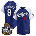 Men's Dodgers 2024 World Series Vapor Premier Limited Jersey - All Stitched - Alternate Royal, Kike Hernandez