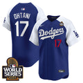 Men's Dodgers 2024 World Series Vapor Premier Limited Jersey V2 - All Stitched - Alternate Royal, Shohei Ohtani
