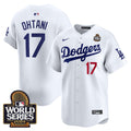 Men's Dodgers 2024 World Series Vapor Premier Limited Jersey V2 - All Stitched - White, Shohei Ohtani