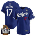 Men's Dodgers 2024 World Series Vapor Premier Limited Jersey V2 - All Stitched - Royal, Shohei Ohtani
