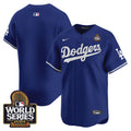 Men's Dodgers 2024 World Series Vapor Premier Limited Jersey V2 - All Stitched - Royal, Team
