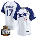 Men's Dodgers 2024 World Series Vapor Premier Limited Jersey V2 - All Stitched - Alternate White, Shohei Ohtani