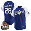 Men's Dodgers 2024 World Series Vapor Premier Limited Jersey V2 - All Stitched - Alternate Royal, J.D. Martinez