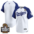Men's Dodgers 2024 World Series Vapor Premier Limited Jersey V2 - All Stitched - Alternate White, Team