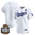 Men's Dodgers 2024 World Series Vapor Premier Limited Jersey V2 - All Stitched - White, Team