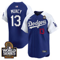 Men's Dodgers 2024 World Series Vapor Premier Limited Jersey V2 - All Stitched - Alternate Royal, Max Muncy