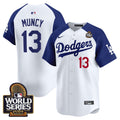 Men's Dodgers 2024 World Series Vapor Premier Limited Jersey V2 - All Stitched - Alternate White, Max Muncy