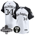 Men's Dodgers 2025 LA Gothic Style Vapor Premier Limited Jersey - All Stitched - Alternate, Fernando Valenzuela