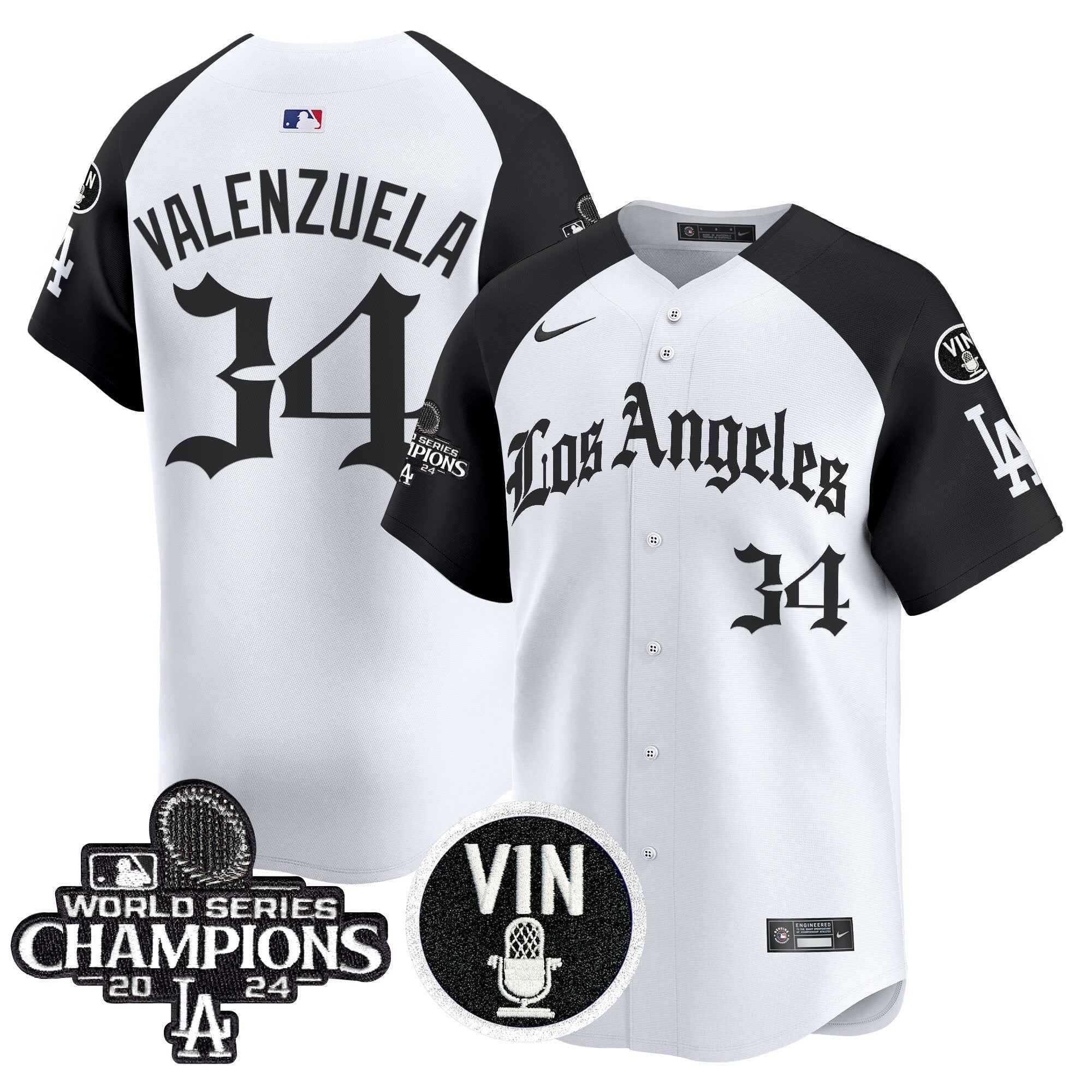 Men's Dodgers 2025 LA Gothic Style Vapor Premier Limited Jersey - All Stitched - Alternate, Fernando Valenzuela