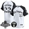 Men's Dodgers 2025 LA Gothic Style Vapor Premier Limited Jersey - All Stitched - Alternate, Clayton Kershaw