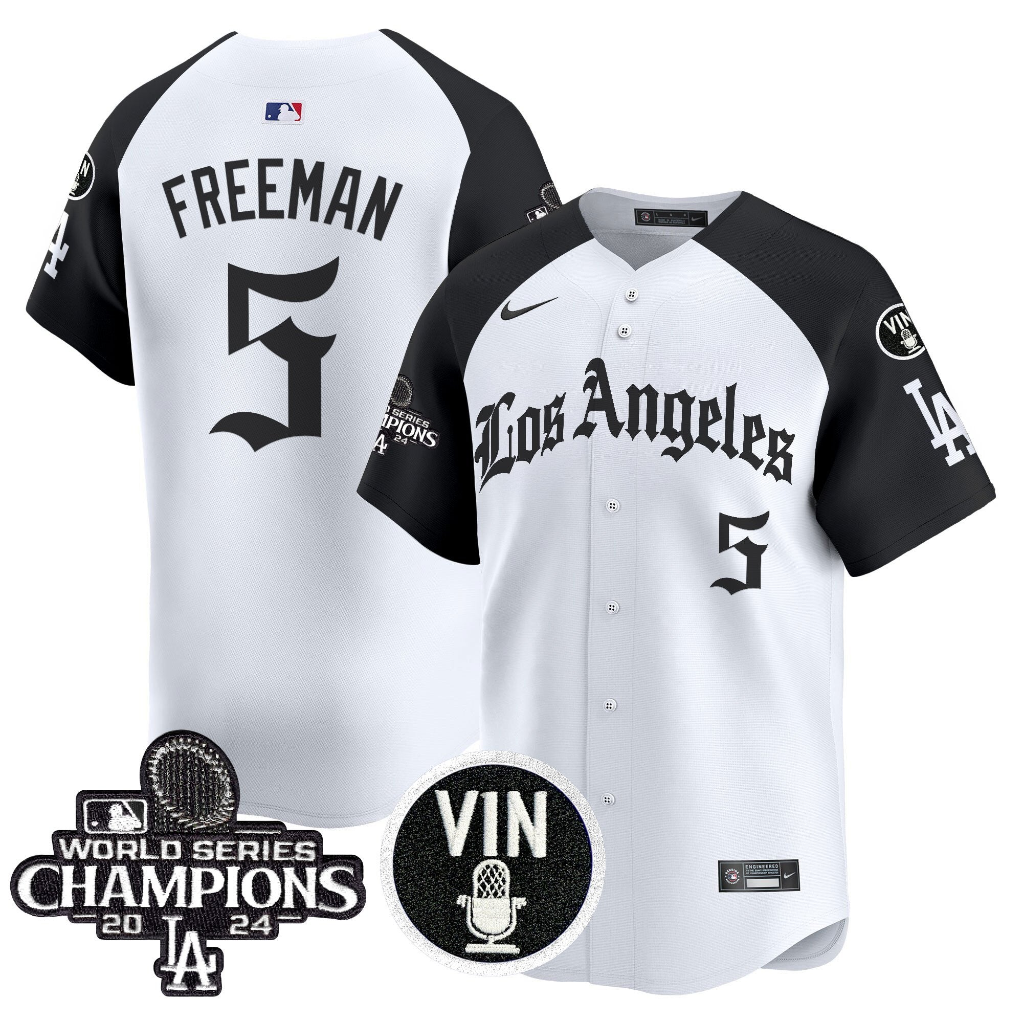 Men's Dodgers 2025 LA Gothic Style Vapor Premier Limited Jersey - All Stitched - Alternate, Freddie Freeman