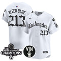 Men's Dodgers 2025 LA Gothic Style Vapor Premier Limited Jersey - All Stitched - White, Bleed Blue 213