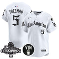 Men's Dodgers 2025 LA Gothic Style Vapor Premier Limited Jersey - All Stitched - White, Freddie Freeman