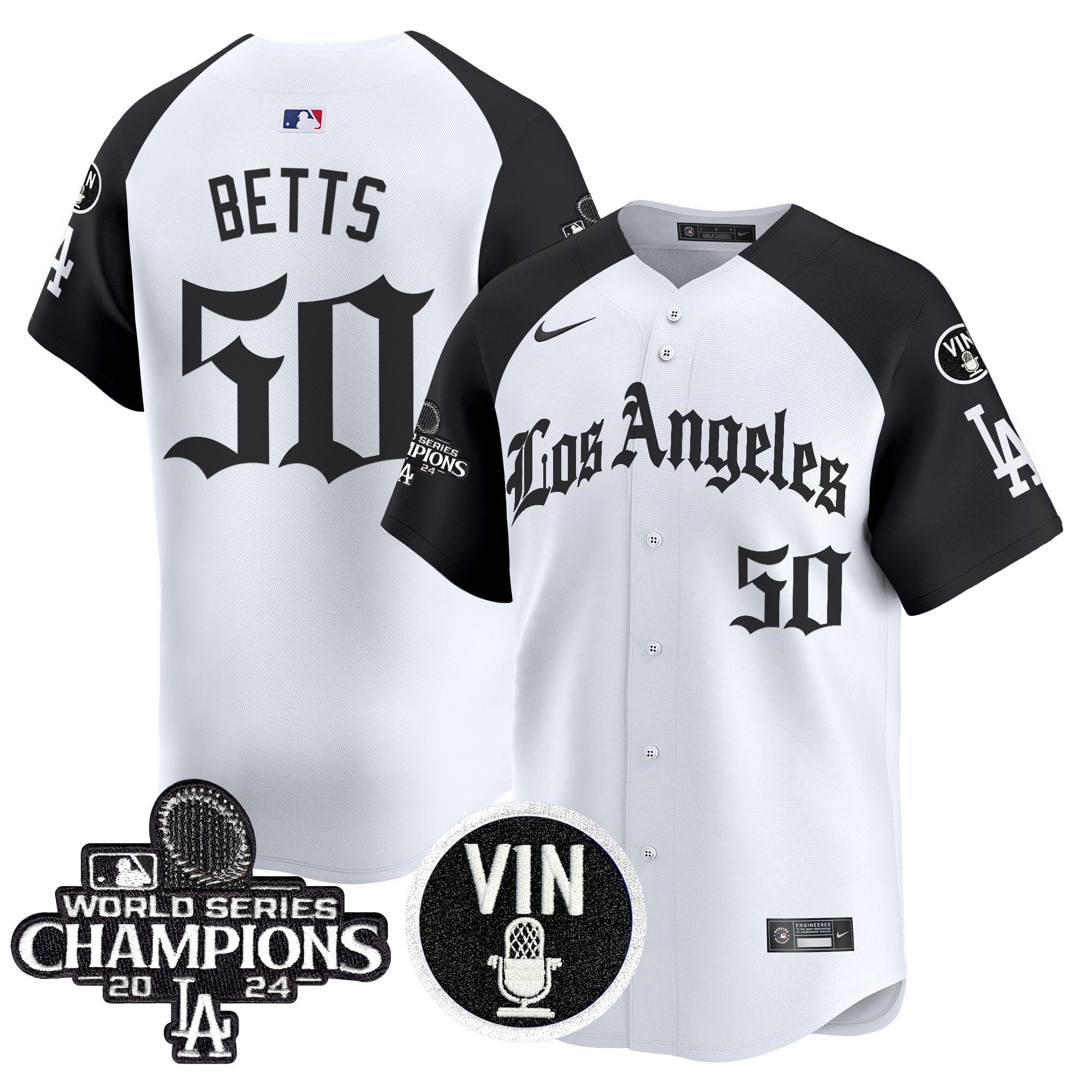 Men's Dodgers 2025 LA Gothic Style Vapor Premier Limited Jersey - All Stitched - Alternate, Mookie Betts