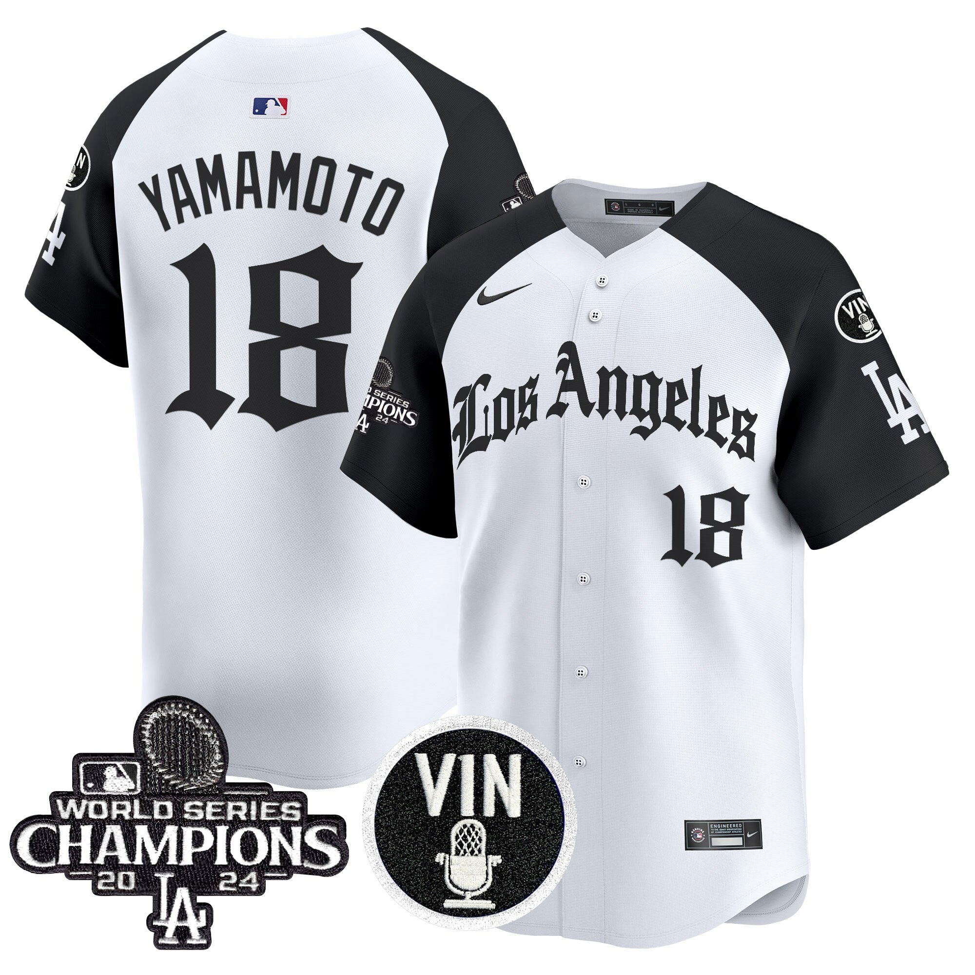 Men's Dodgers 2025 LA Gothic Style Vapor Premier Limited Jersey - All Stitched - Alternate, Yamamoto