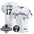 Men's Dodgers 2025 LA Gothic Style Vapor Premier Limited Jersey - All Stitched - White, Shohei Ohtani