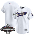 Men's Dodgers 2025 National League Champions Vapor Premier Limited Jersey - All Stitched - White, Team