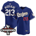 Men's Dodgers 2025 National League Champions Vapor Premier Limited Jersey - All Stitched - Royal, Bleed Blue 213