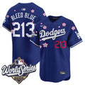 Men's Dodgers 2025 World Series x Tokyo Series Vapor Premier Limited Jersey - All Stitched - Royal, Bleed Blue 213