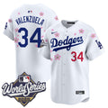 Men's Dodgers 2025 World Series x Tokyo Series Vapor Premier Limited Jersey - All Stitched - White, Fernando Valenzuela