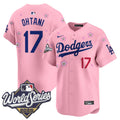 Men's Dodgers 2025 World Series x Tokyo Series Vapor Premier Limited Jersey - All Stitched - Cherry Blossom, Shohei Ohtani