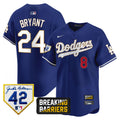 Men's Dodgers Jackie Robinson Breaking Barriers Patch Vapor Premier Limited Jersey - All Stitched - Royal, Kobe Bryant