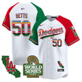 Men's Dodgers Mexico 2024 World Series Vapor Premier Limited Jersey - All Stitched - Alternate, Mookie Betts