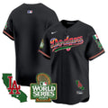Men's Dodgers Mexico 2024 World Series Vapor Premier Limited Jersey - All Stitched - Black, Team