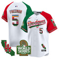 Men's Dodgers Mexico 2024 World Series Vapor Premier Limited Jersey - All Stitched - Alternate, Freddie Freeman