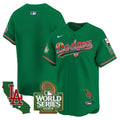 Men's Dodgers Mexico 2024 World Series Vapor Premier Limited Jersey - All Stitched - Green, Team