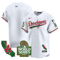 Men's Dodgers Mexico 2024 World Series Vapor Premier Limited Jersey - All Stitched - White, Team