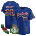 Men's Dodgers Mexico 2024 World Series Vapor Premier Limited Jersey - All Stitched - Royal, J.D. Martinez