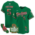Men's Dodgers Mexico 2024 World Series Vapor Premier Limited Jersey - All Stitched - Green, Freddie Freeman