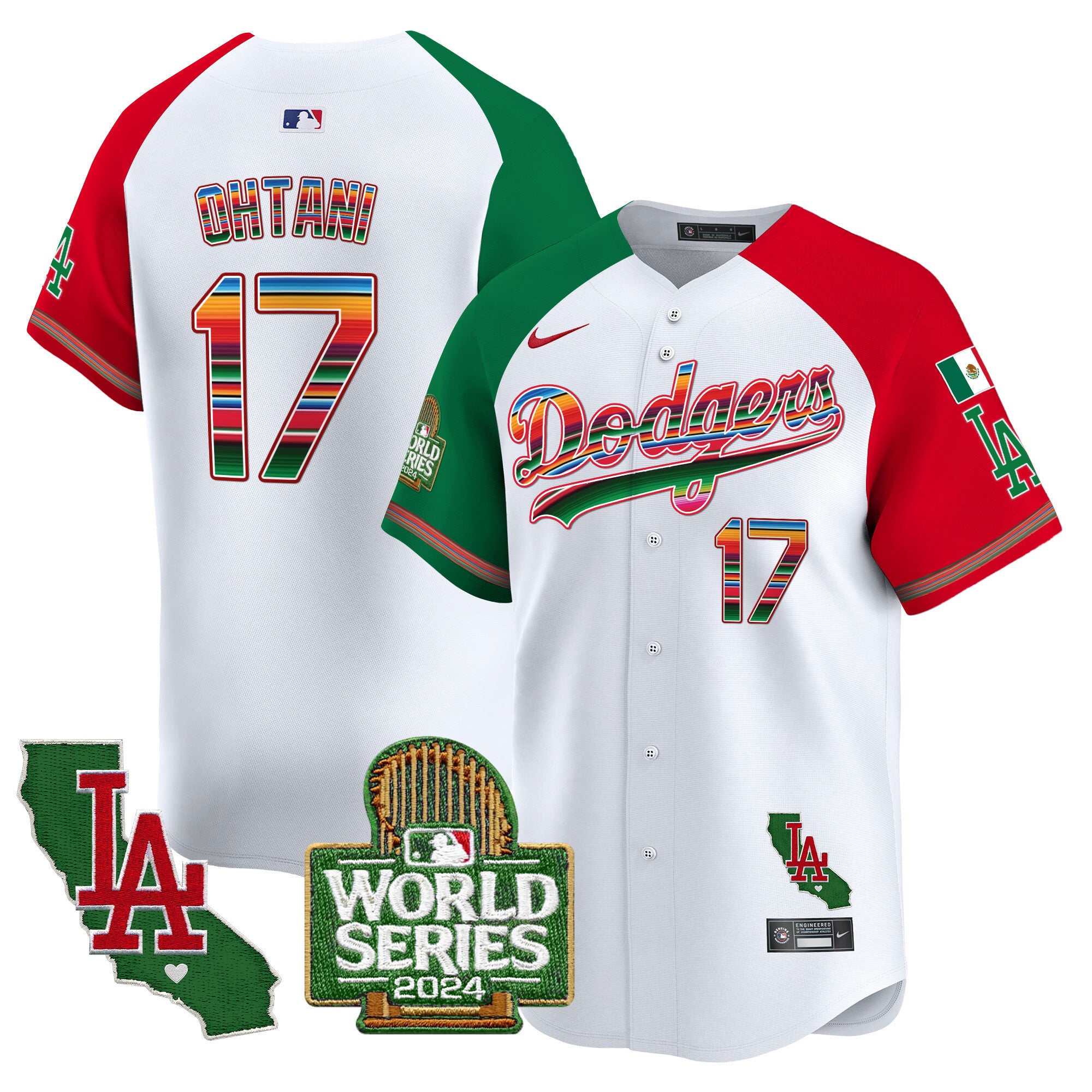 Men's Dodgers Mexico 2024 World Series Vapor Premier Limited Jersey - All Stitched - Alternate, Shohei Ohtani