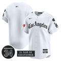 Men's Dodgers Mexico 2025 LA Gothic Style Vapor Premier Limited Jersey - All Stitched - White, Team