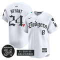 Men's Dodgers Mexico 2025 LA Gothic Style Vapor Premier Limited Jersey V2 - All Stitched - White, Kobe Bryant