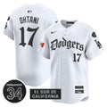 Men's Dodgers Mexico 2025 LA Gothic Style Vapor Premier Limited Jersey V2 - All Stitched - White, Shohei Ohtani