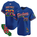 Men's Dodgers Mexico California Patch 2024 Vapor Premier Limited Jersey - All Stitched - Royal, J.D. Martinez