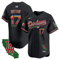 Men's Dodgers Mexico California Patch 2024 Vapor Premier Limited Jersey - All Stitched - Black, Shohei Ohtani