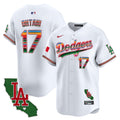 Men's Dodgers Mexico California Patch 2024 Vapor Premier Limited Jersey - All Stitched - White, Shohei Ohtani