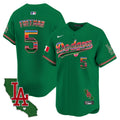 Men's Dodgers Mexico California Patch 2024 Vapor Premier Limited Jersey - All Stitched - Green, Freddie Freeman