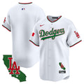 Men's Dodgers Mexico California Patch Vapor Premier Limited Jersey V4 - All Stitched - White, Team