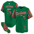 Men's Dodgers Mexico California Patch Vapor Premier Limited Jersey V5 - All Stitched - Green, Freddie Freeman