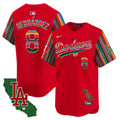 Men's Dodgers Mexico California Patch Vapor Premier Limited Jersey V5 - All Stitched - Red, Kike Hernandez