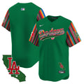 Men's Dodgers Mexico California Patch Vapor Premier Limited Jersey V5 - All Stitched - Green, Team