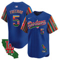 Men's Dodgers Mexico California Patch Vapor Premier Limited Jersey V5 - All Stitched - Royal, Freddie Freeman