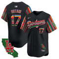 Men's Dodgers Mexico California Patch Vapor Premier Limited Jersey V5 - All Stitched - Black, Shohei Ohtani