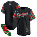 Men's Dodgers Mexico California Patch Vapor Premier Limited Jersey V5 - All Stitched - Black, Team