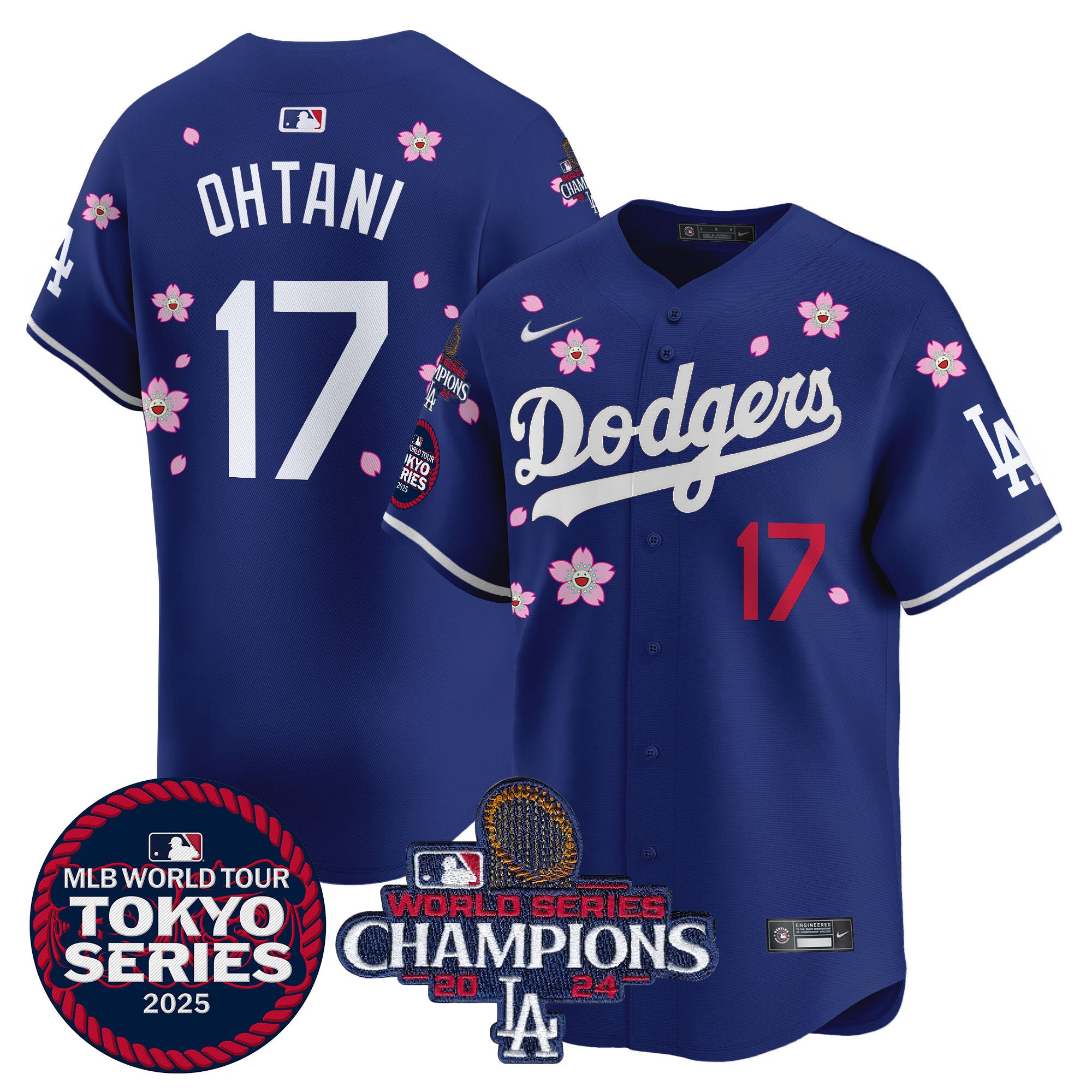 Men's Dodgers 2024 World Series Champions Patch Vapor Premier Limited Jersey - All Stitched - Alternate White, Tommy Edman