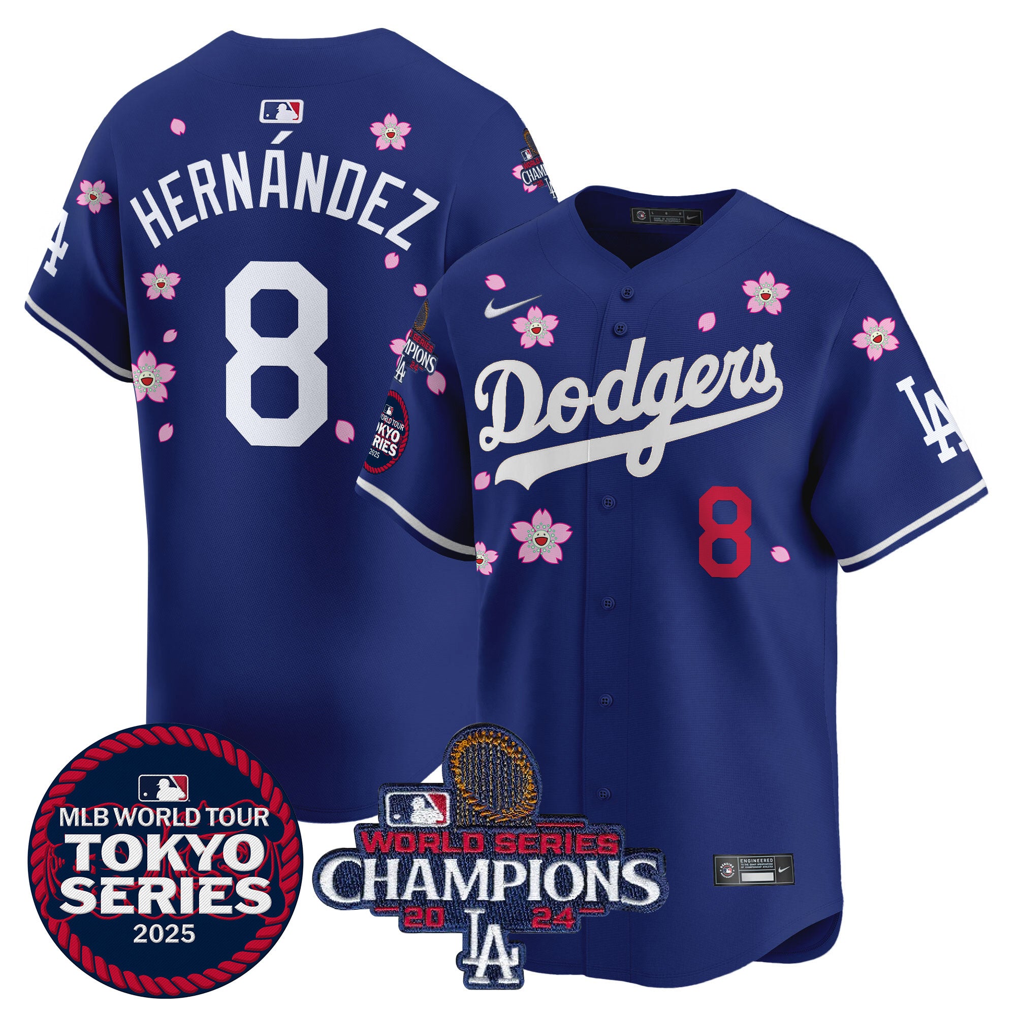 Men's Dodgers 2024 World Series Champions Patch Vapor Premier Limited Jersey - All Stitched - Alternate White, Shohei Ohtani